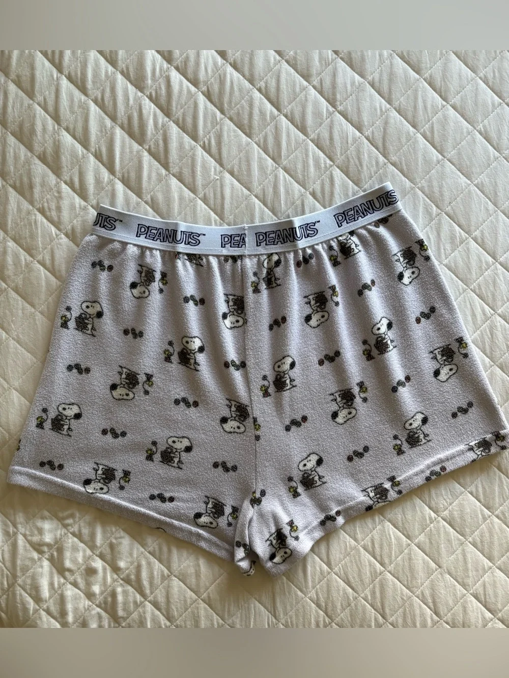 Peanuts Snoopy Fleece Pajama Sleep Shorts x 2 Pack Set- Sz Large
